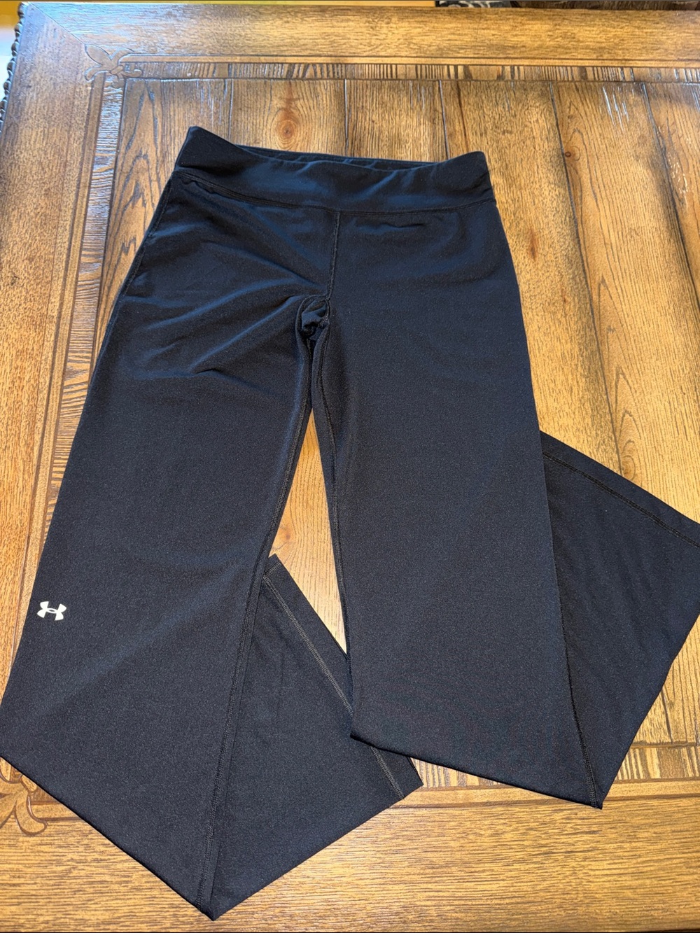 Under Armour Black Track Pants with White Logo